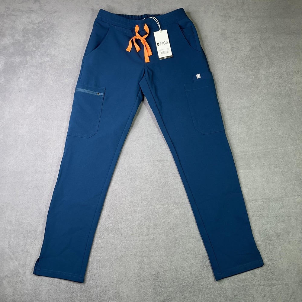 FIGS Yola Skinny Petite Scrub Pants Women XXS Teal Blue TW2000NP Technical